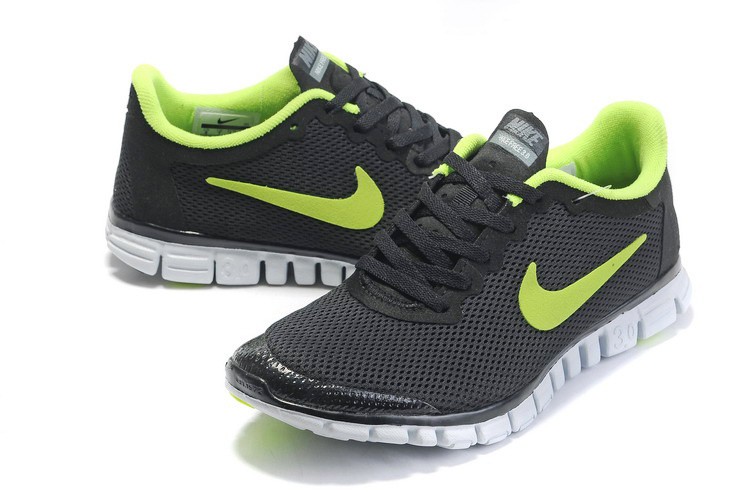 Nike Free 3.0 v2 Mens Shoes black green